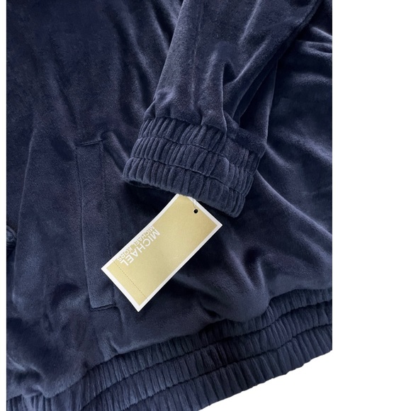 Michael Kors Hooded Velvet Sweatshirt with Pockets Size L – New - Picture 2 of 10